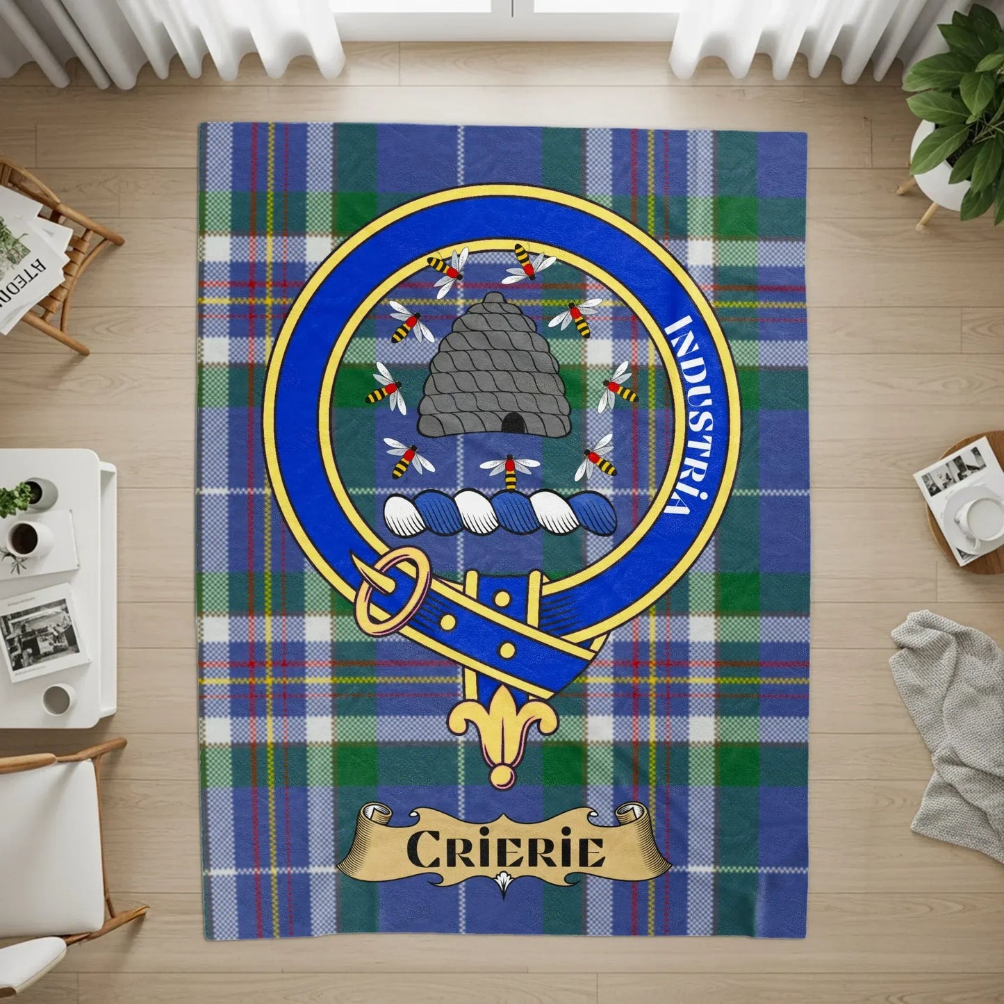 Clan Crest Badge Tartan Blanket Stunning Product