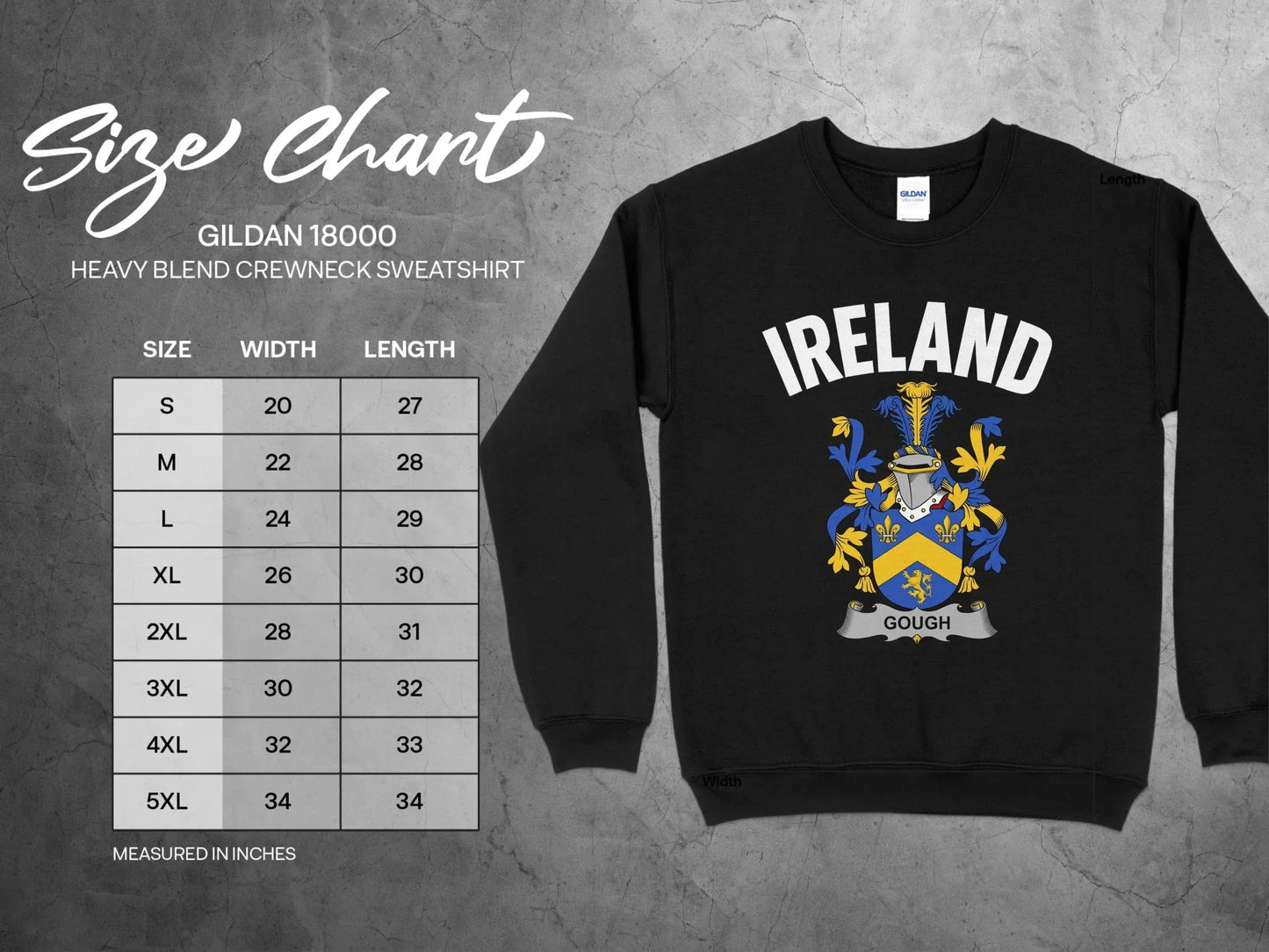 Ireland Family Crest Black Crewneck Sweatshirt product