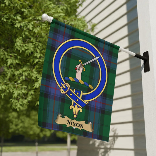 Scottish Tartan with Crest House Nixon Flag product