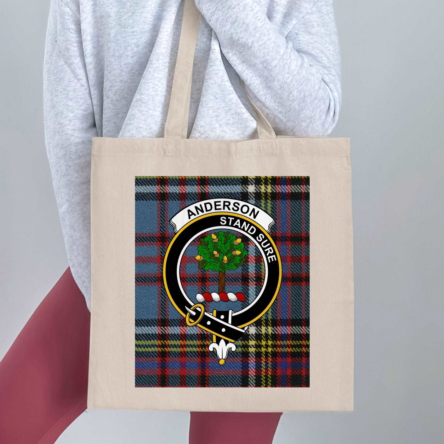 Anderson Stand Sure Clan Crest Tartan Tote Bag - Living Stone Gifts