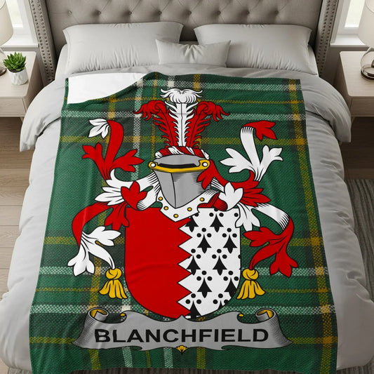 Blanchfield Family Crest Design Cozy Warm Blanket product