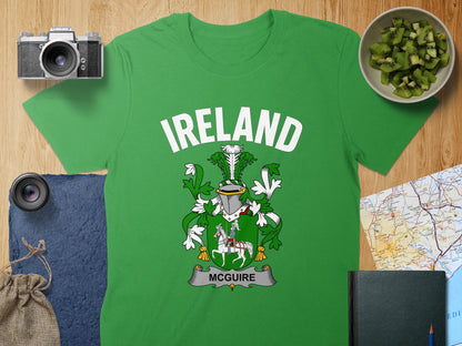 Ireland McGuire Family Crest Shield Design Shirt