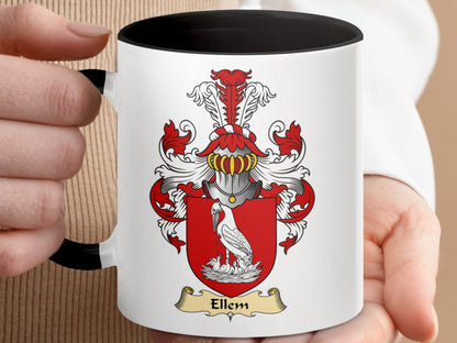 Clan Ellen Scottish Coat of Arms Accent Mug - Living Stone Gifts