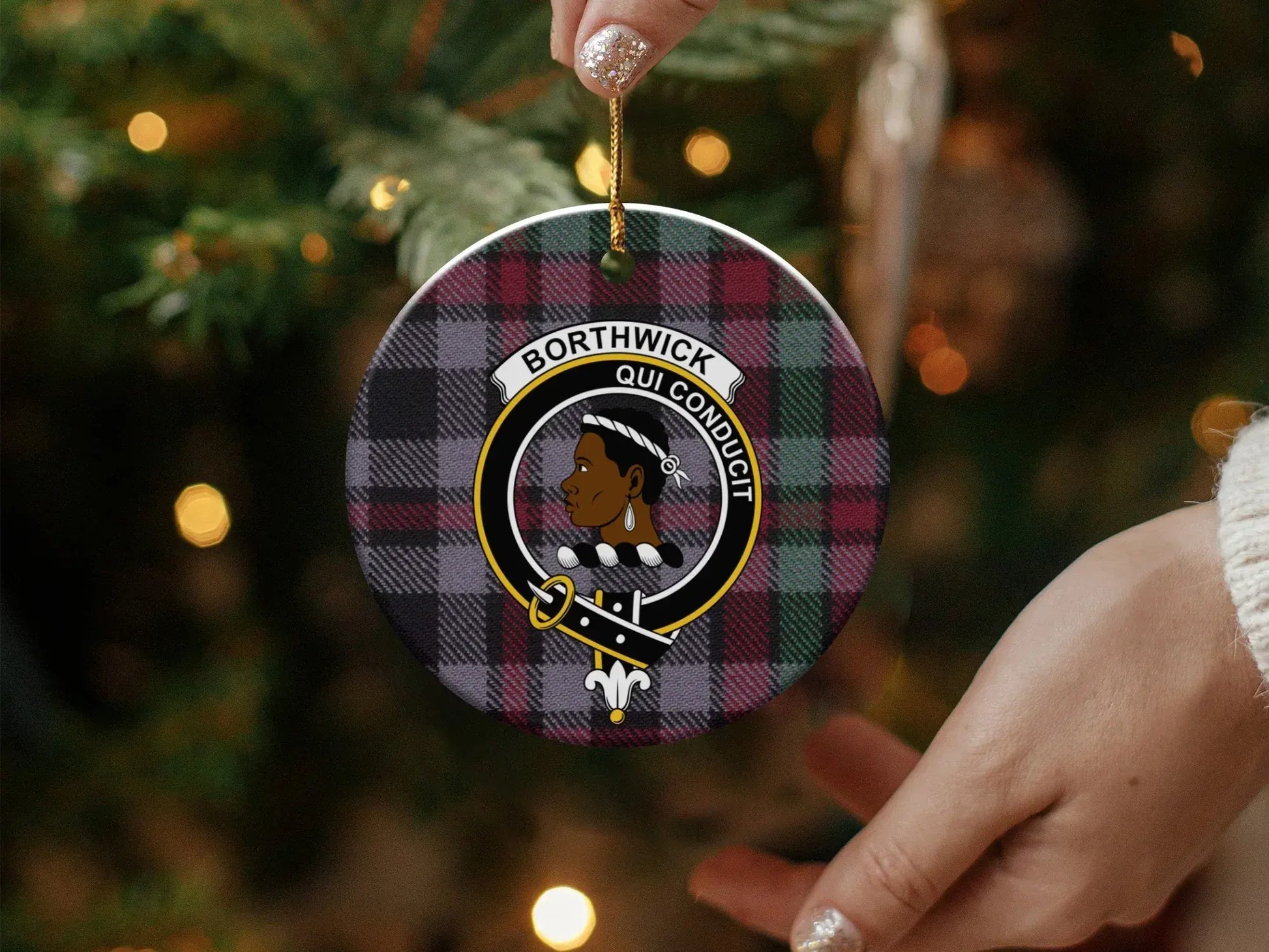 Borthwick Scottish Clan Crest Christmas Ornament product type