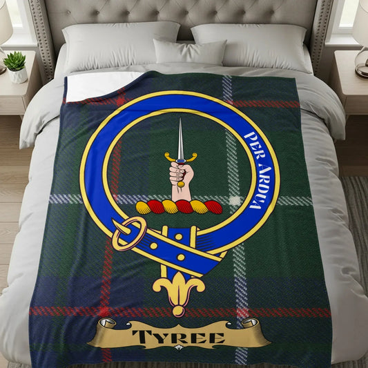 Clan Crest Badge Tartan Blanket Bed or Sofa product type