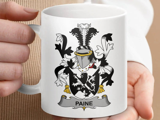 Paine Family Crest Coat of Arms Mug - Celtic Ancestry Gifts