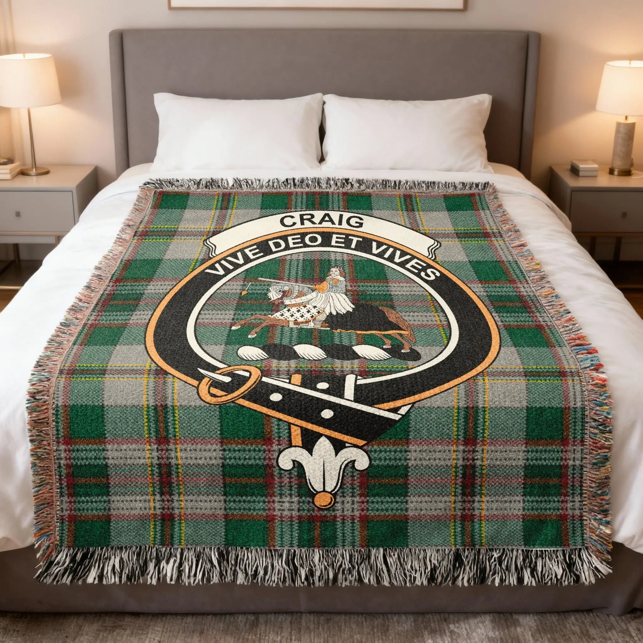 Craig Vive Deo Et Vives Tartan Print Blanket