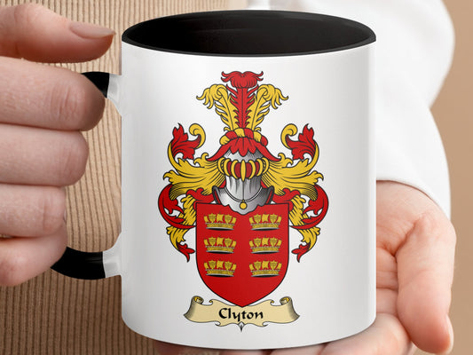 Clyton Scottish Coat of Arms Accent Coffee Mug - Living Stone Gifts