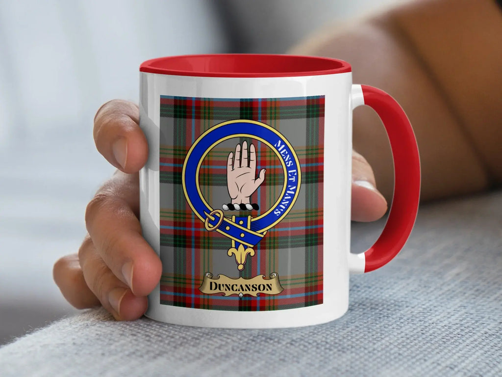 Duncanson family crest ceramic mug for everyday coffee and tea