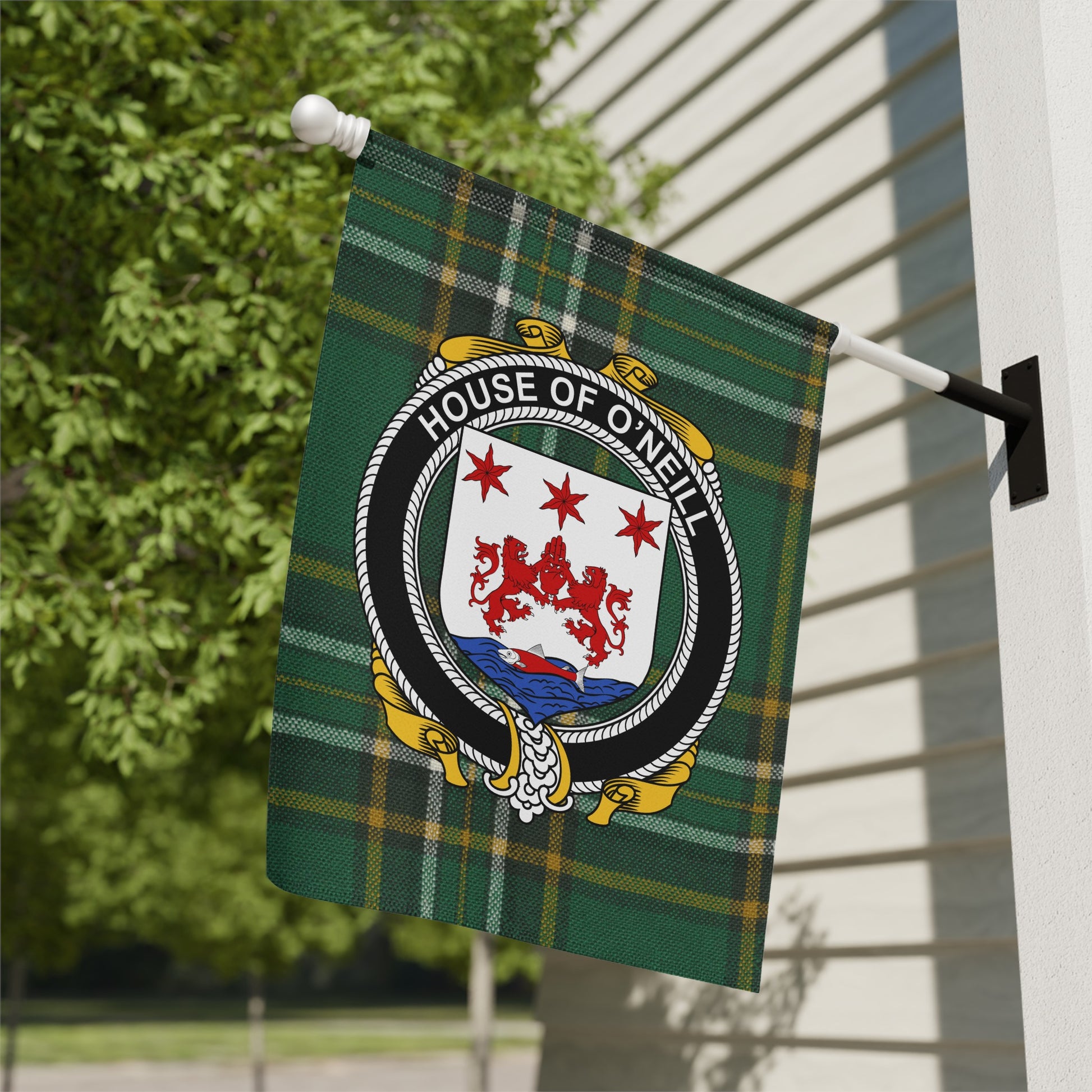 House of O'Neill Plaid Outdoor Flag for Home Decor