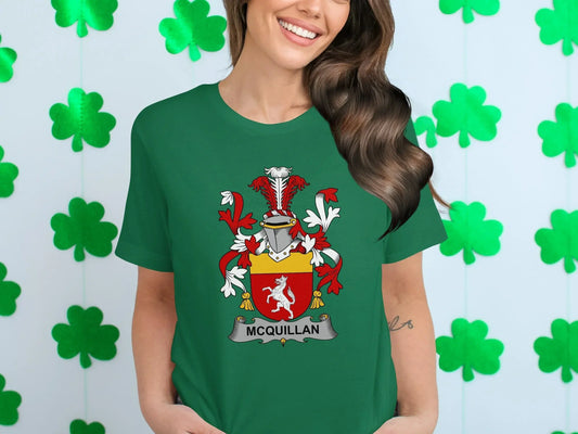 McQuillan Family Crest Green Tee product type