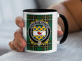 MacCann Irish National Tartan mug with family crest emblem