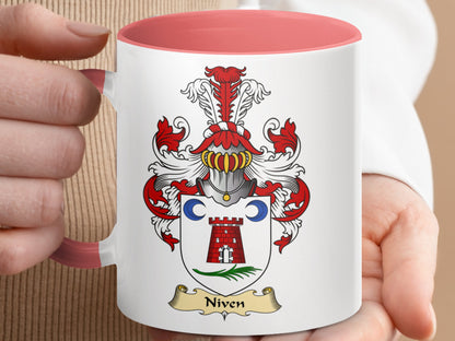 Scottish Clan Surname Niven Coat of Arms Mug - Living Stone Gifts