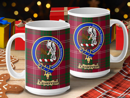 Scottish Clan Crest Crawford Tartan Design Mug product