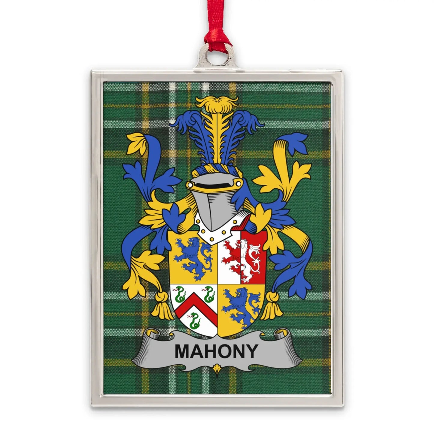 Coat of Arms Plaid Engraved Decorative Ornament product