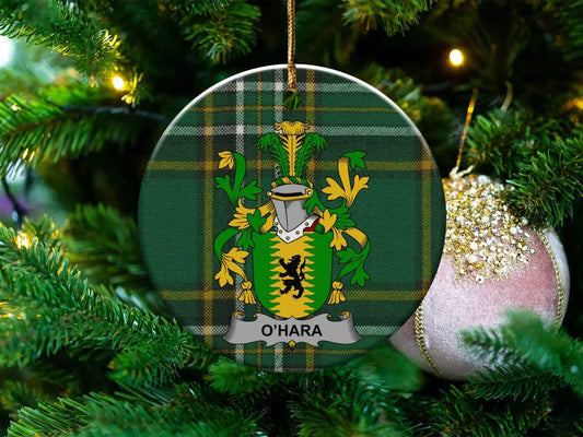 Personalized O'Hara Family Crest Christmas Tree Ornament product