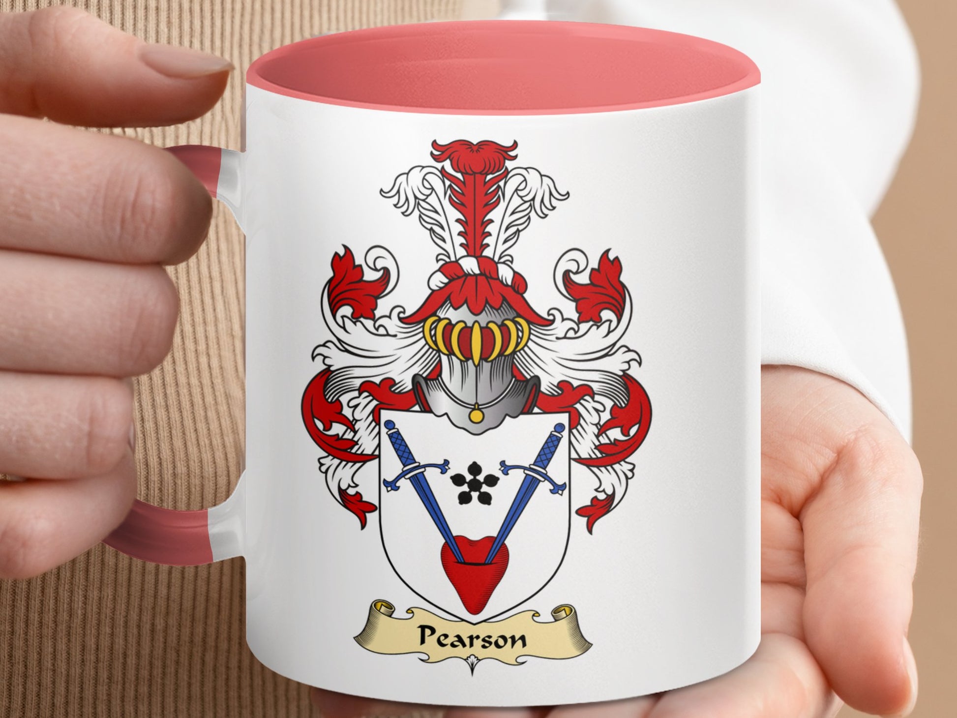 Scottish Clan Surname Pearson Coat of Arms Mug - Living Stone Gifts