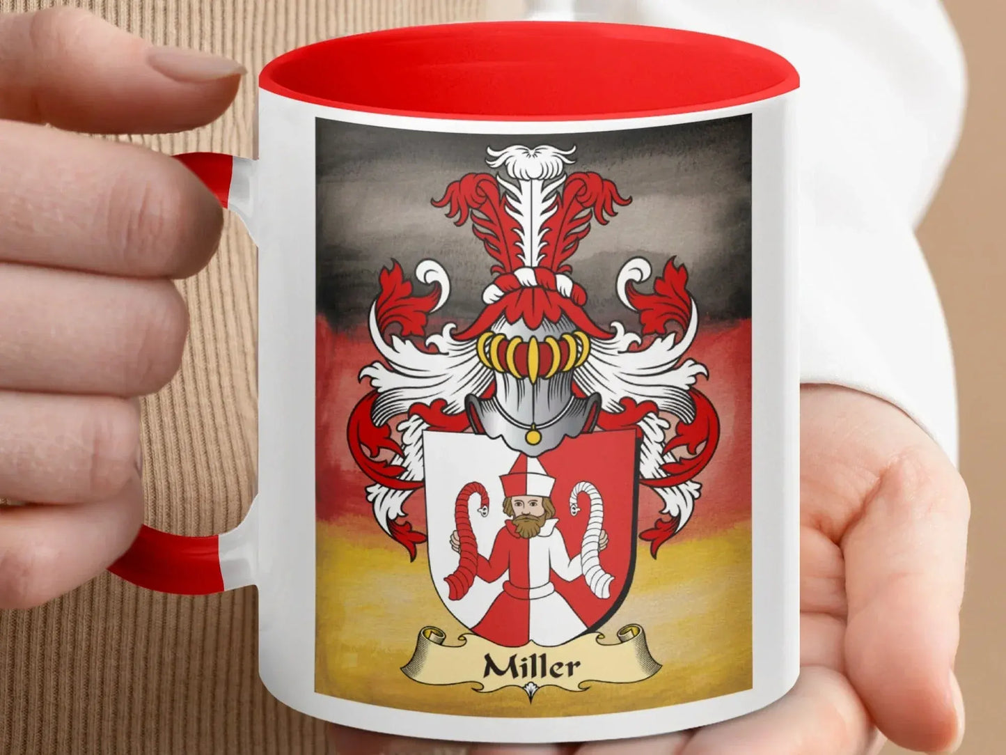 Family Crest with Miller Name Emblem Mug product type