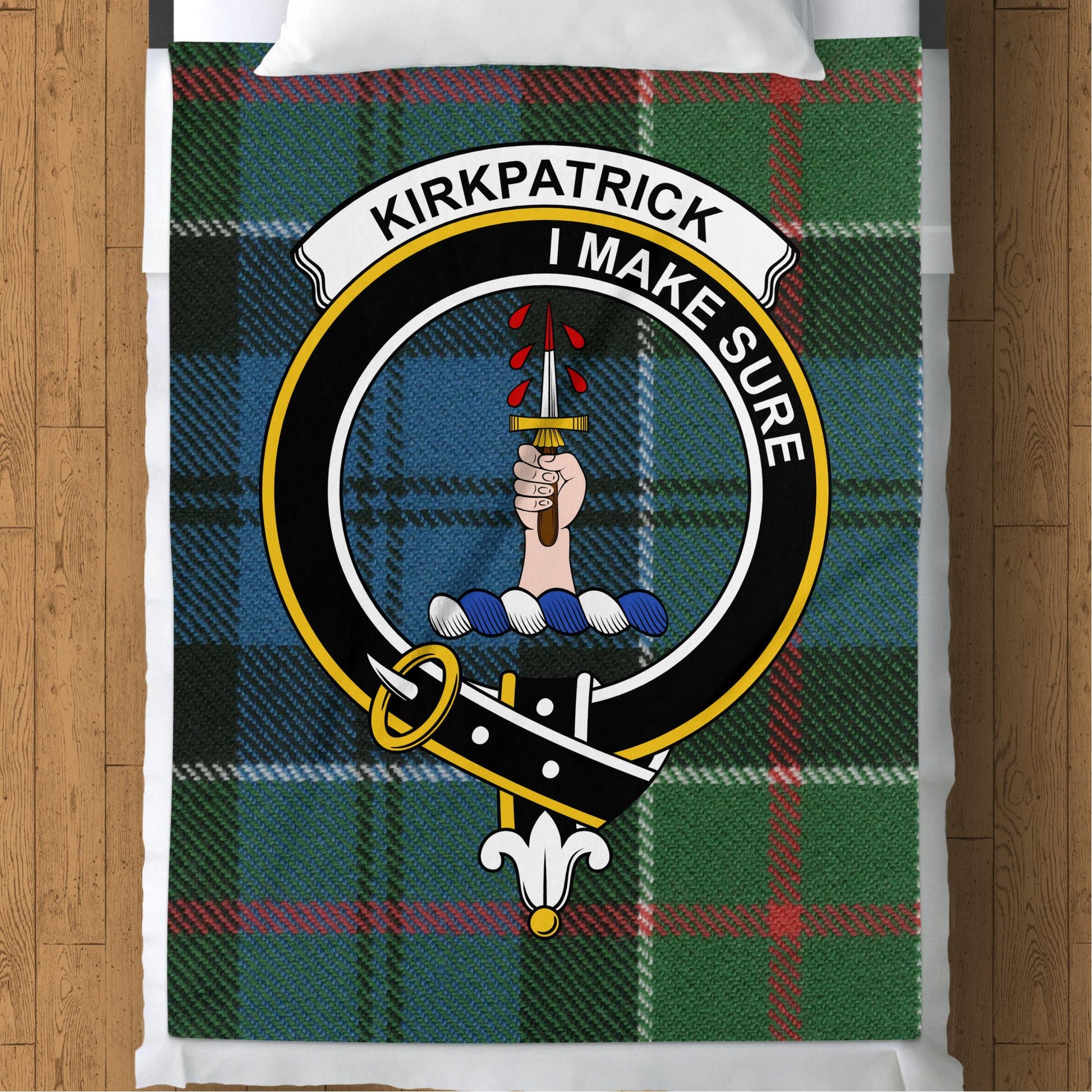 Kirkpatrick Crest I Make Sure Scottish Clan Blanket - Living Stone Gifts