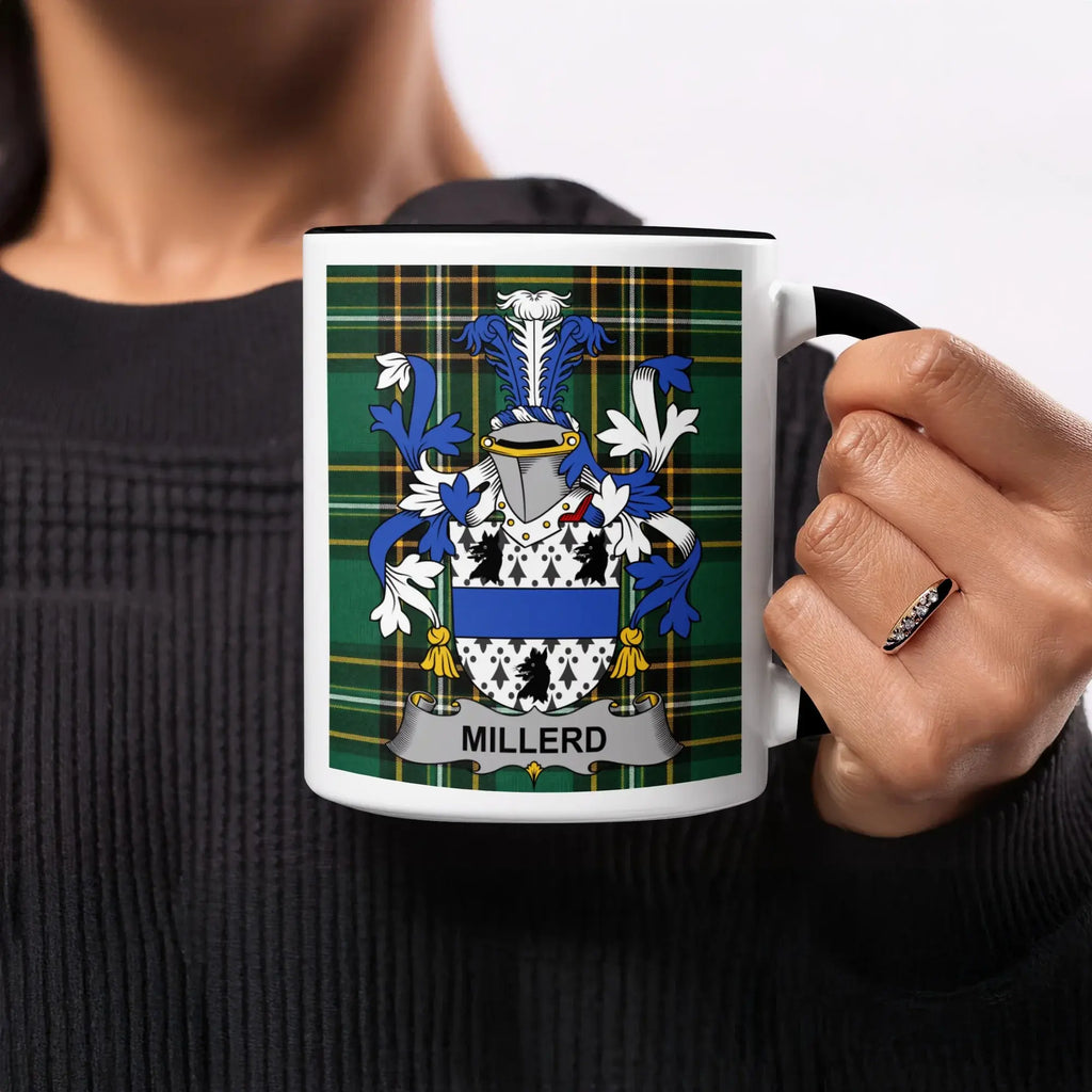 Millerd Irish heritage mug with black handle and interior