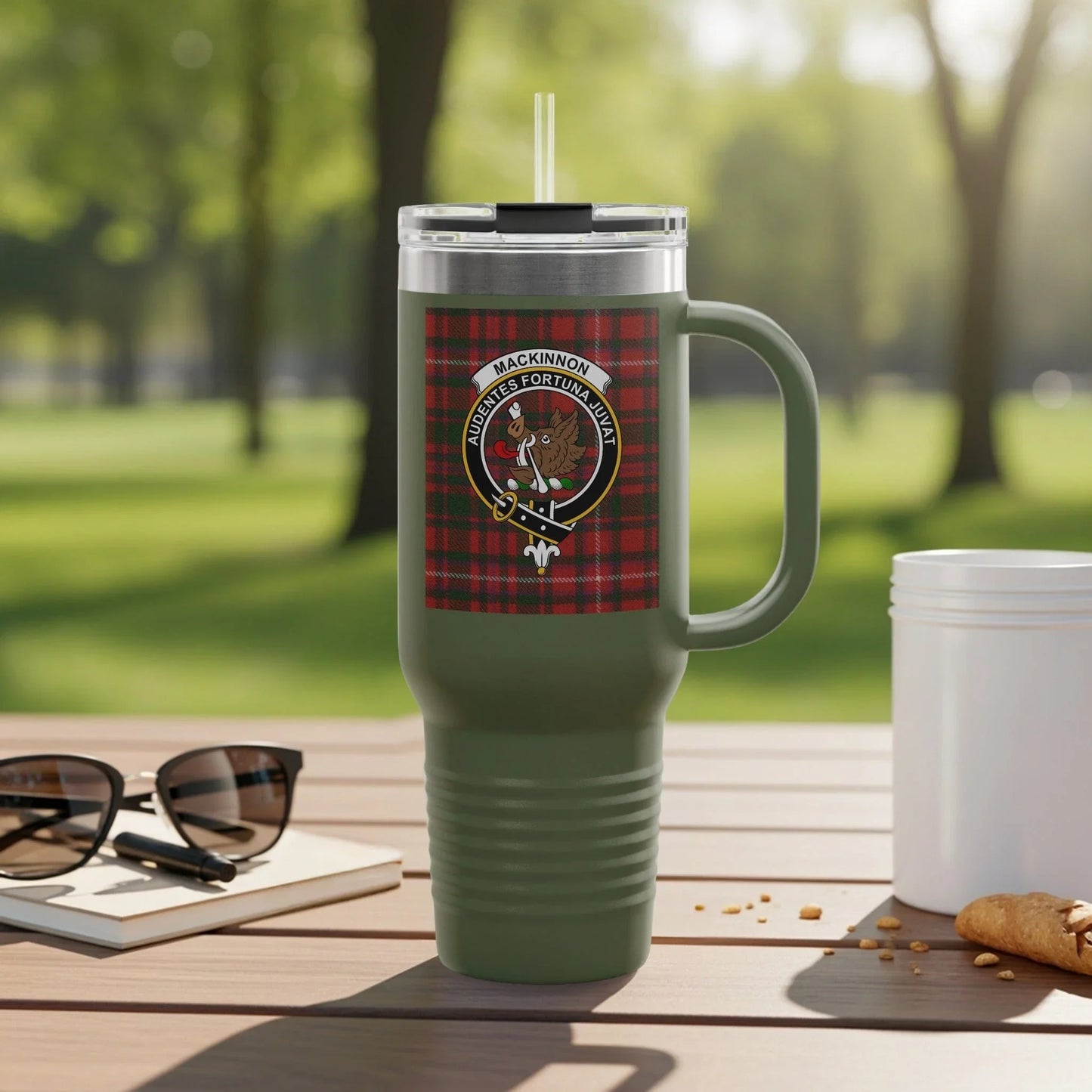 Clan Mackinnon Tartan Crest Travel Mug product