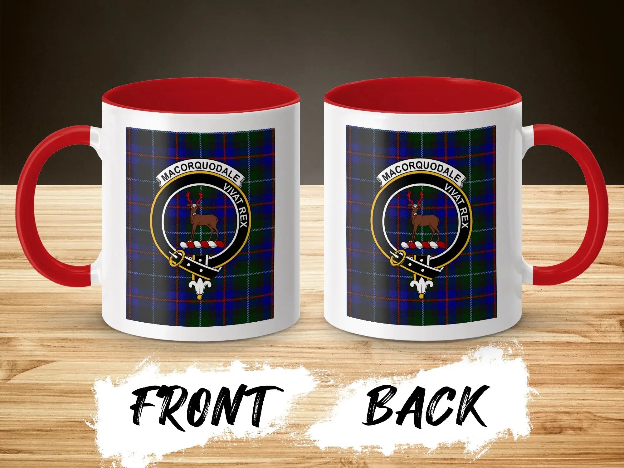 Macorquodale Viva Rex Clan Badge Mug Unique Gift Item