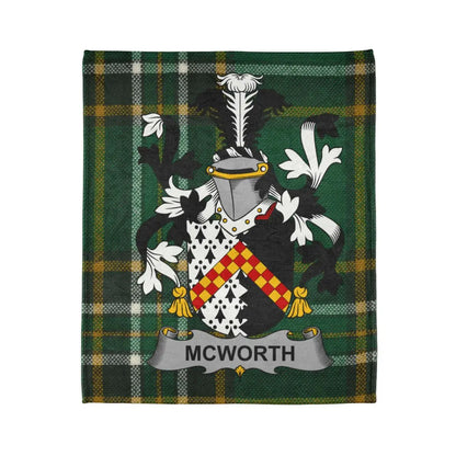 Scottish Clan McWorth Crest Pattern Knitted Blanket product