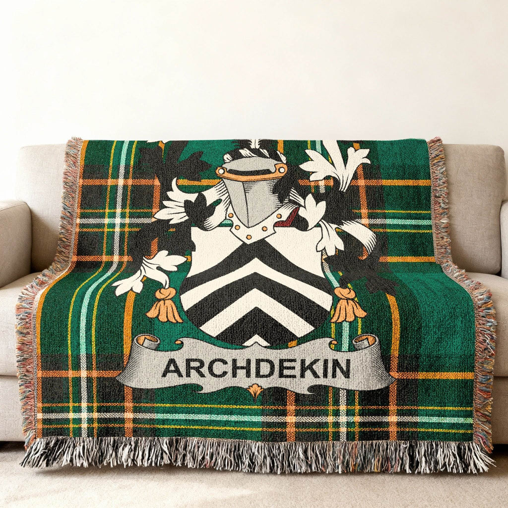 ARCHDEKIN Green Plaid Family Crest Throw product type
