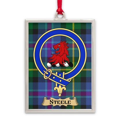 Family Crest Steele Plaid Design Hanging Ornament product type