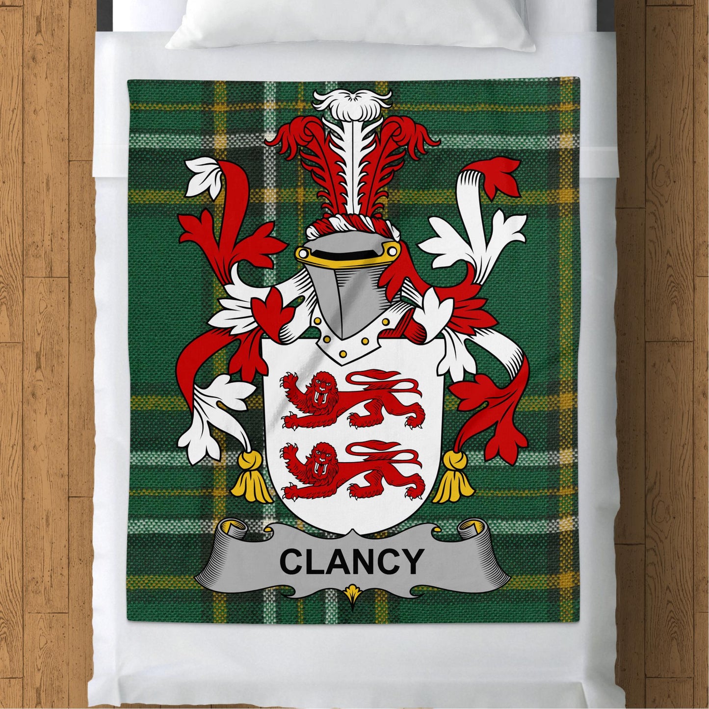 Clancy Surname Irish Tartan Throw Blanket - Living Stone Gifts