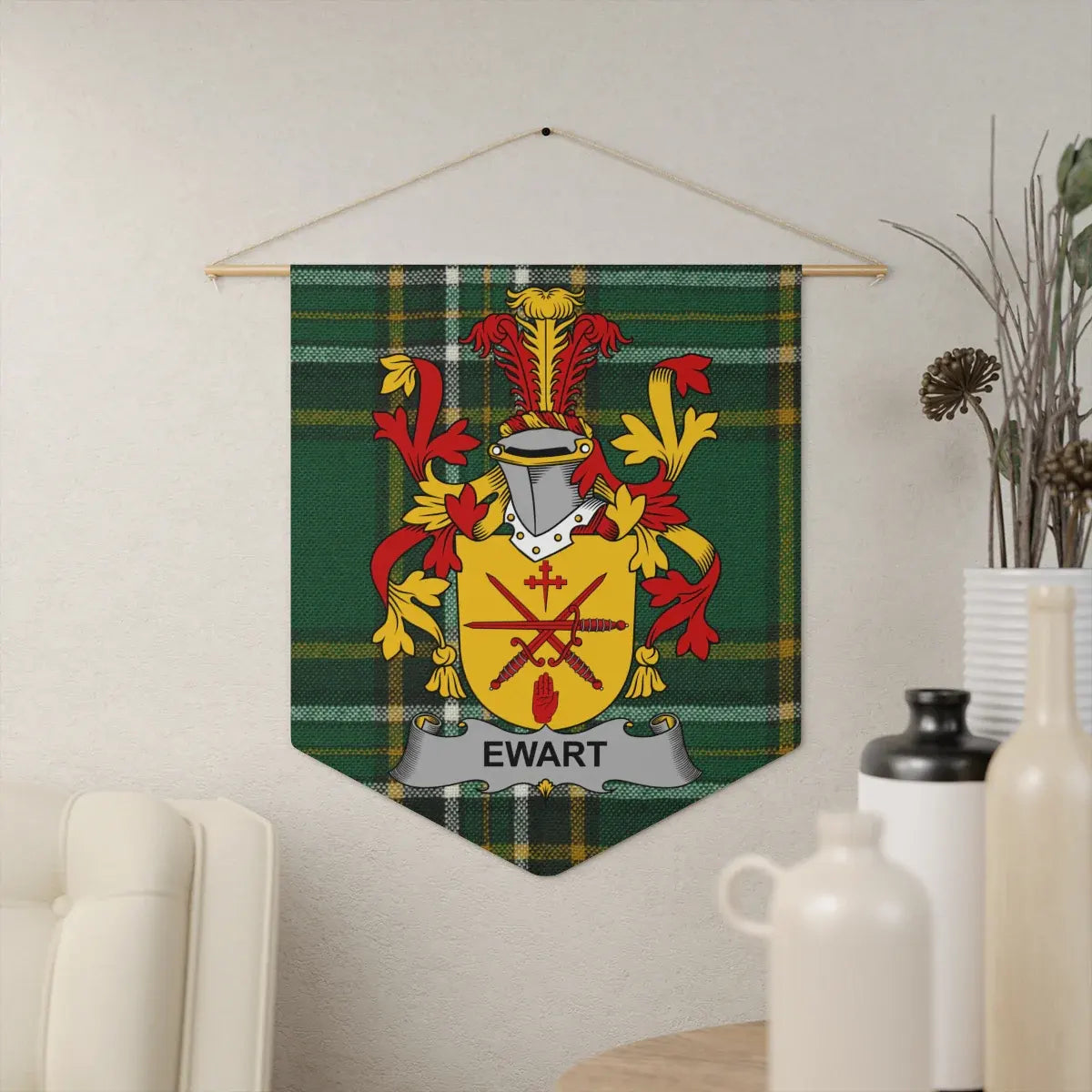 Personalized Ewart Family Crest Wall Banner product