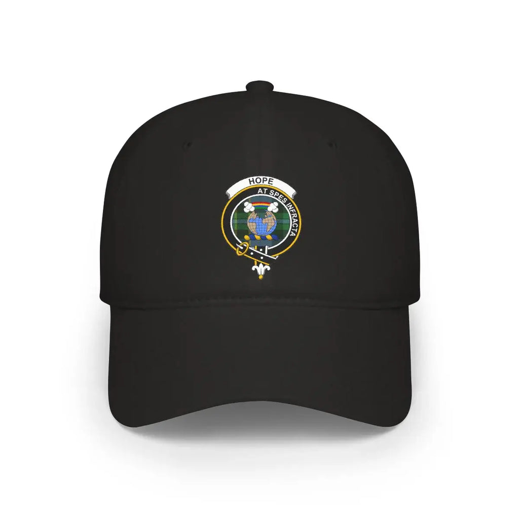 Hope At Spes In Arctis Black Embroidered Cap