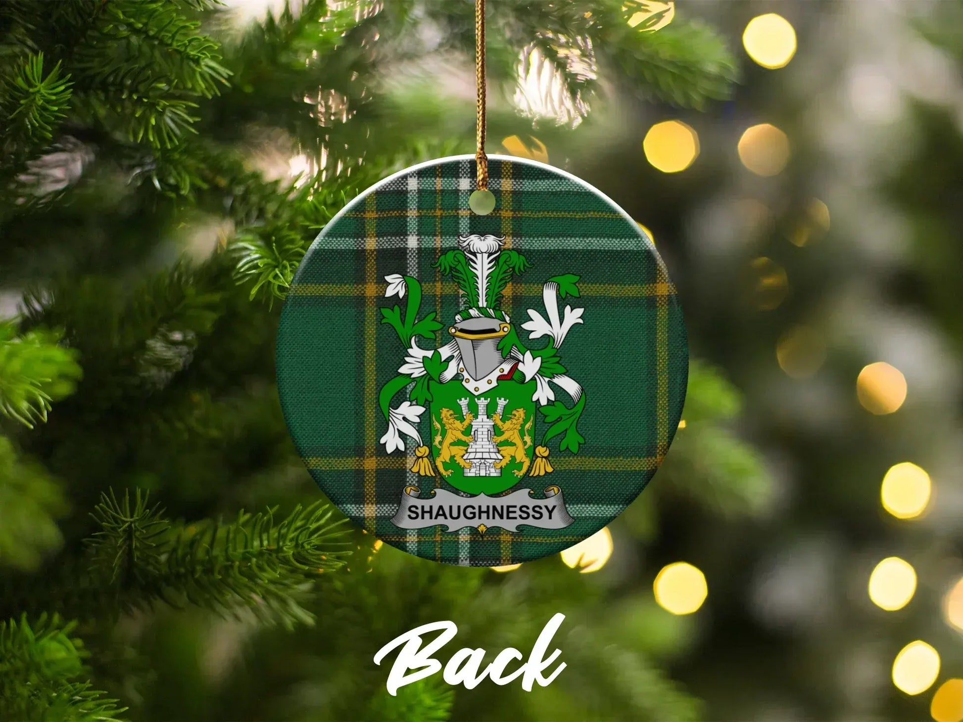 Shaughnessy Family Crest Christmas Tree Ornament product