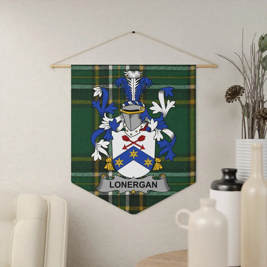 Lonergan Family Crest Green Tartan Wall Hanging product