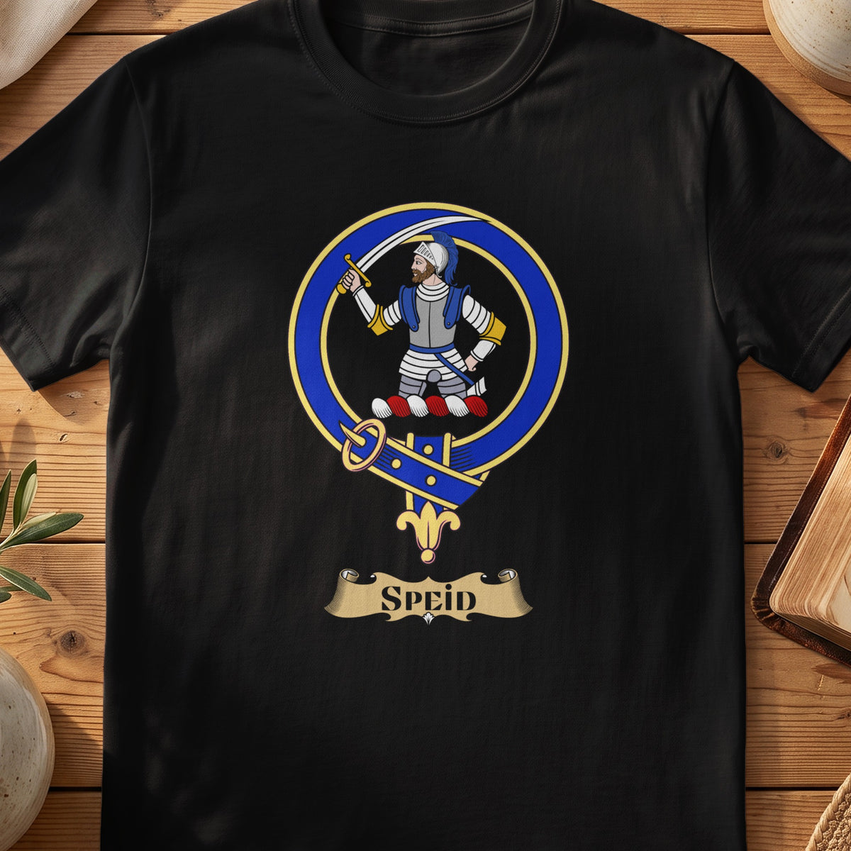 Speid Scottish clan crest T-shirt in Black
