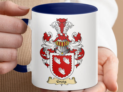 Greig Scottish Clan Coat of Arms Accent Coffee Mug - Living Stone Gifts