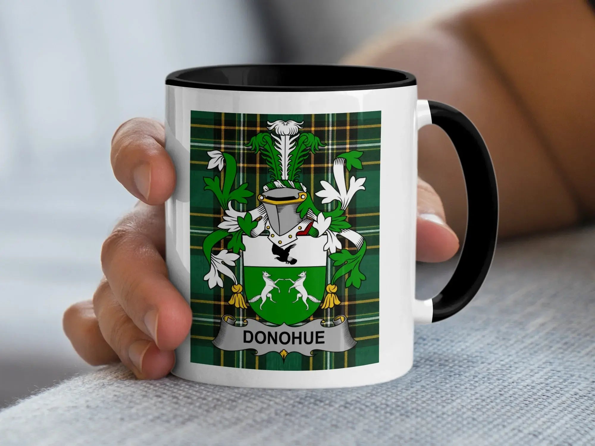 Donohue Irish National Tartan ceramic accent mug