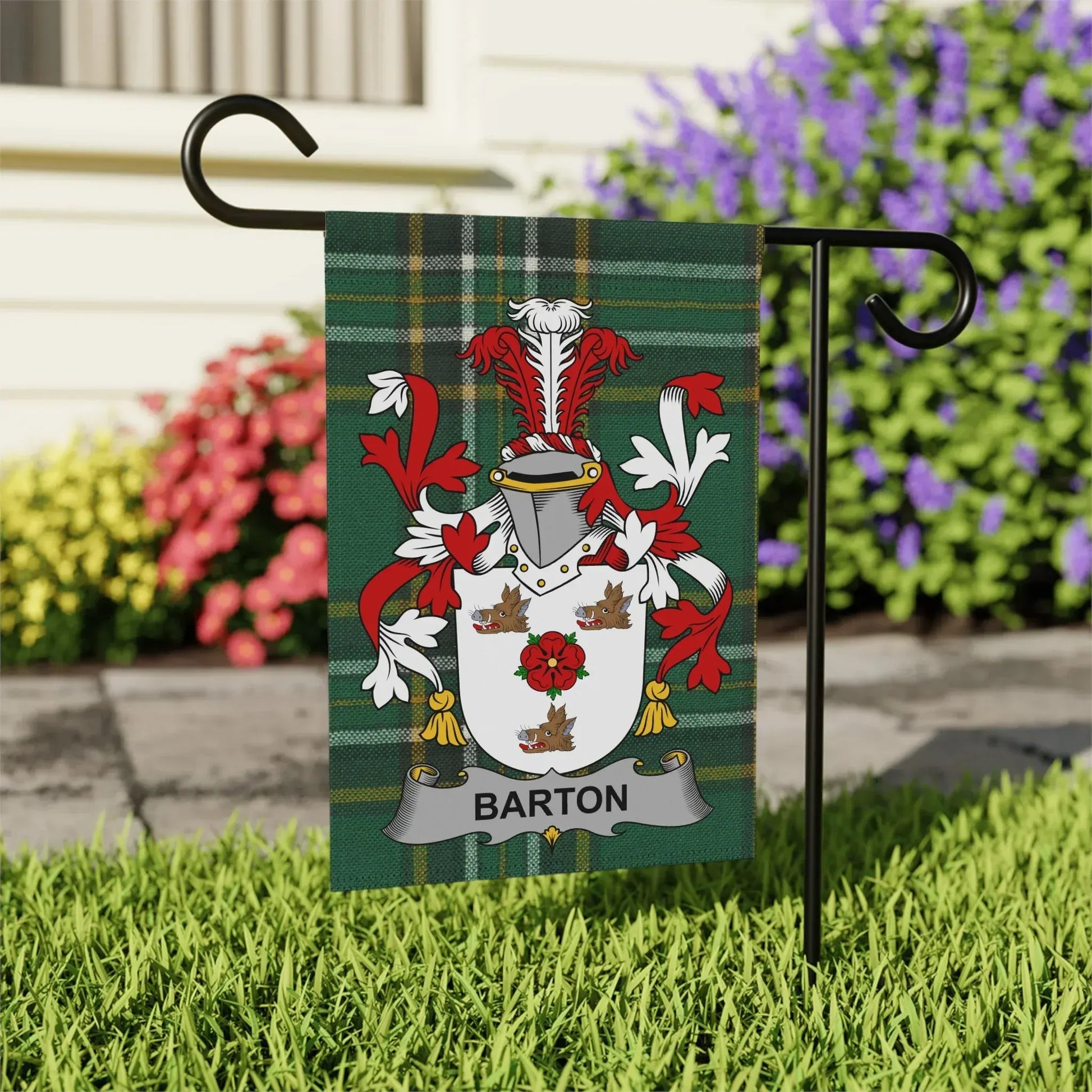 Barton Custom Family Crest Garden Flag product