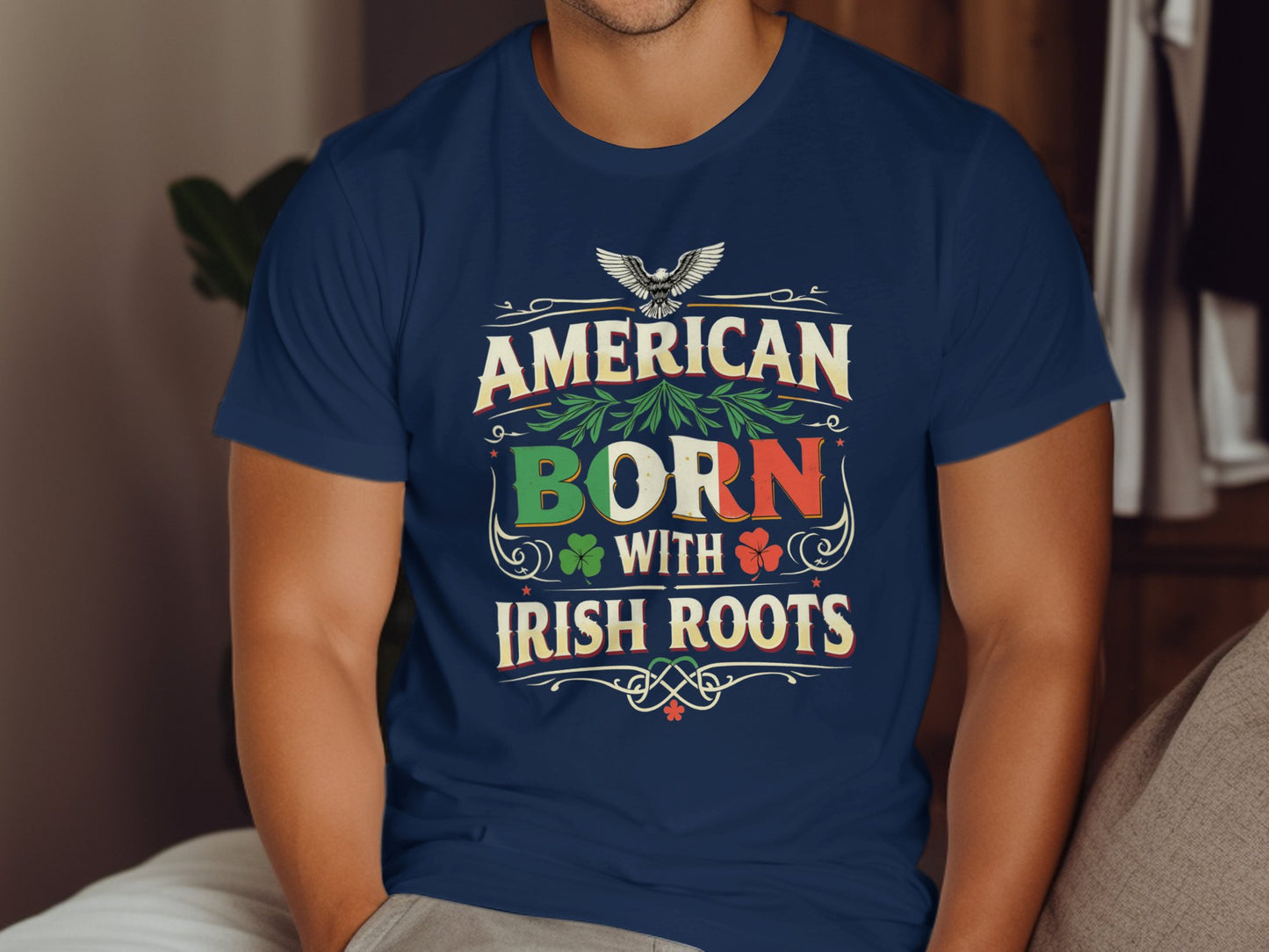 Celebrate Heritage with American Born Irish Roots T-Shirt - Living Stone Gifts