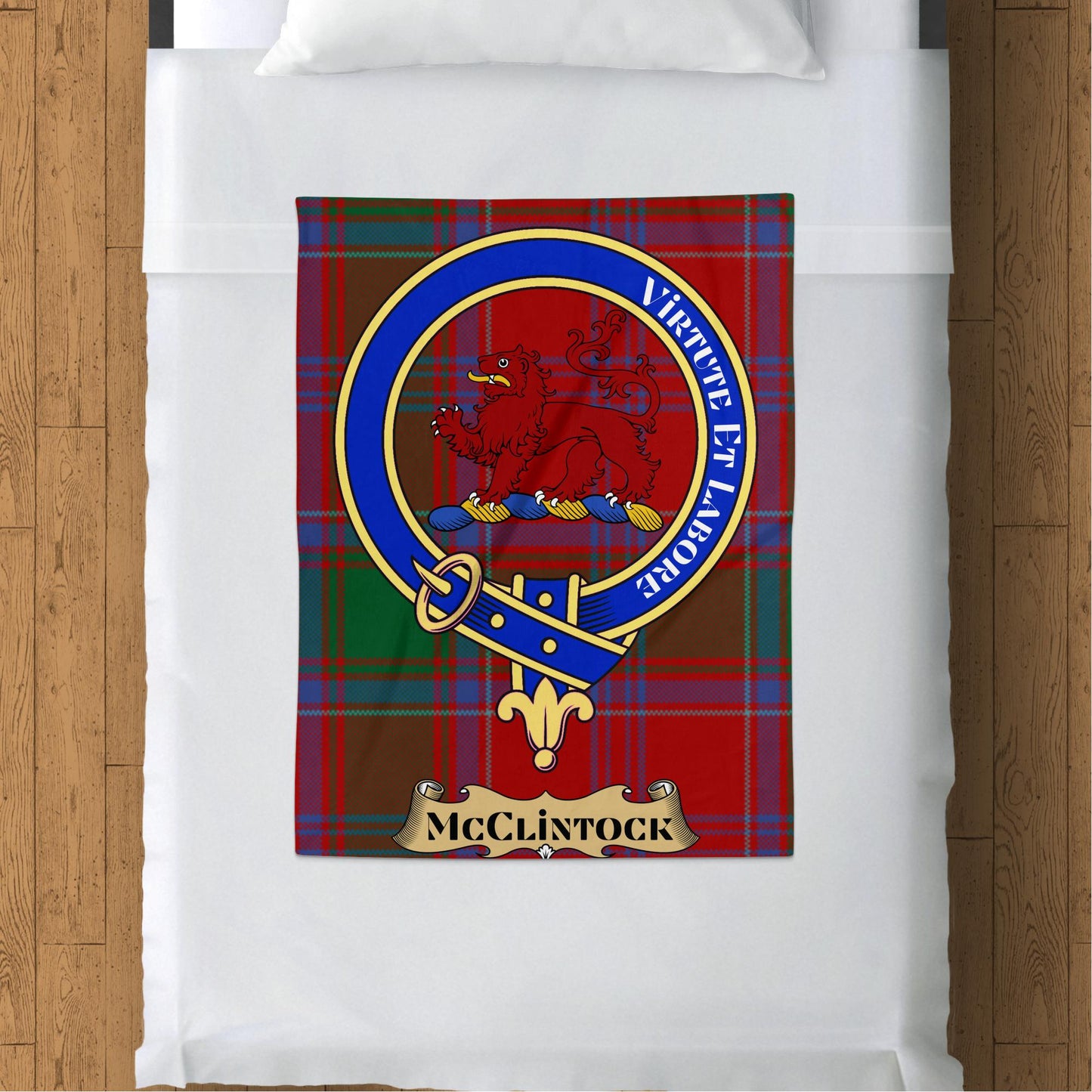 Scottish Clan McClintock Tartan Throw Blanket - Living Stone Gifts