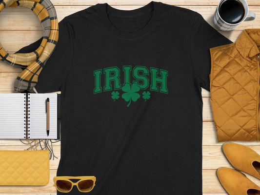 Irish Shamrock Design With Bold Lettering Graphic t-shirt - Celtic Ancestry Gifts