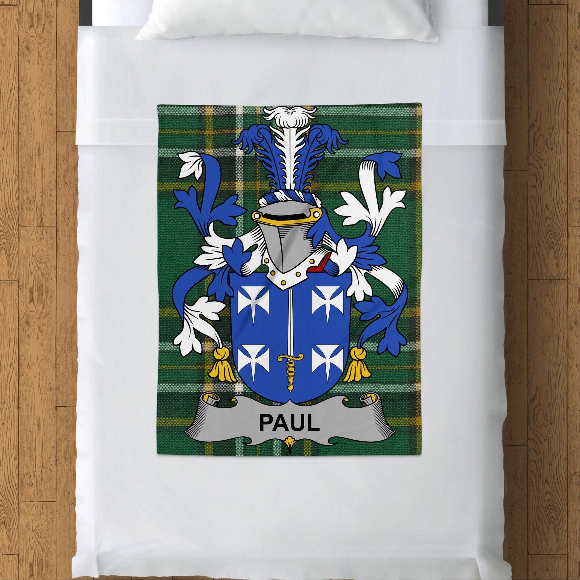 Paul Surname Irish Tartan Throw Blanket - Living Stone Gifts