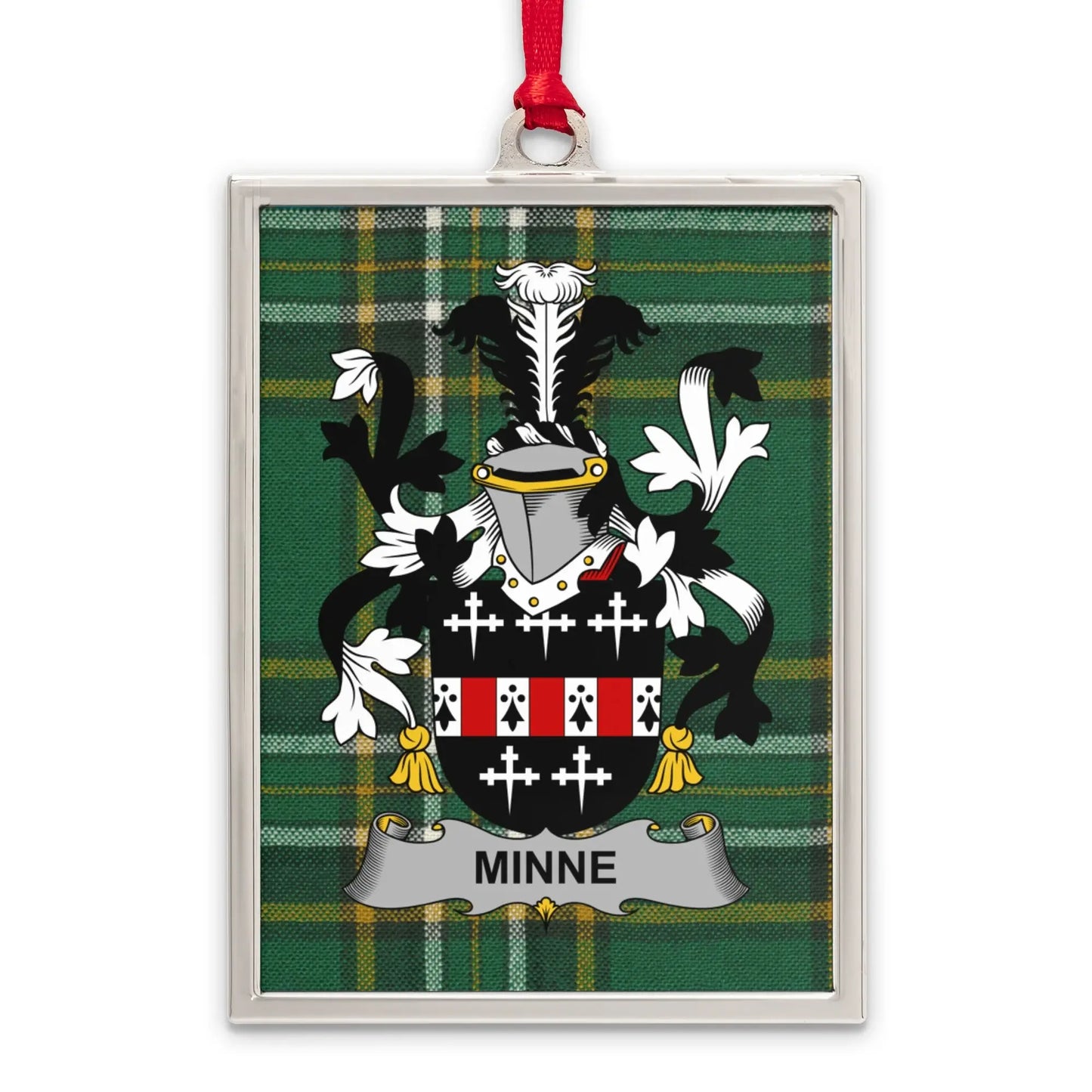 Minne Family Crest Plaid Ornament product