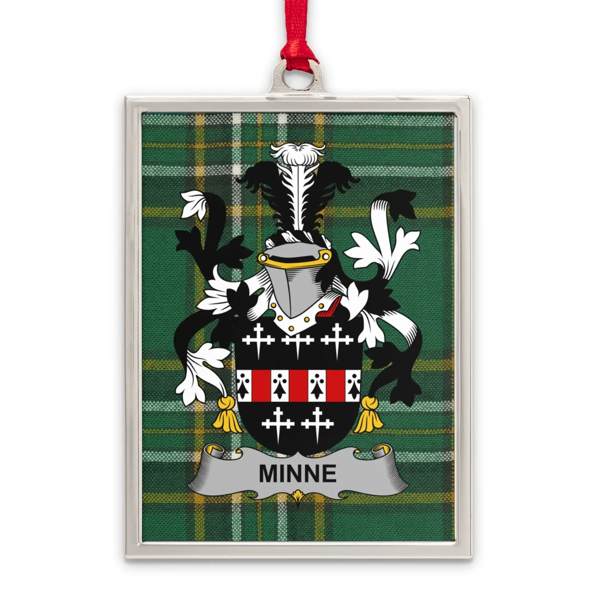 Minne Family Crest Plaid Ornament product