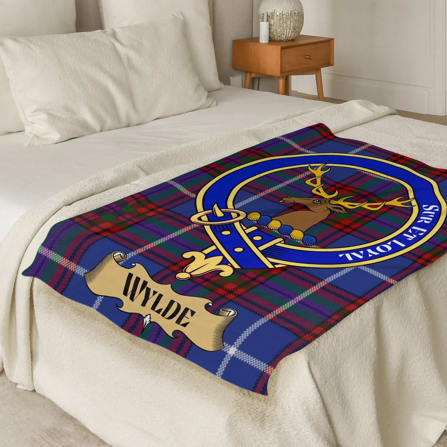 Scottish Clan Wylde Tartan Plaid Throw Blanket - Living Stone Gifts