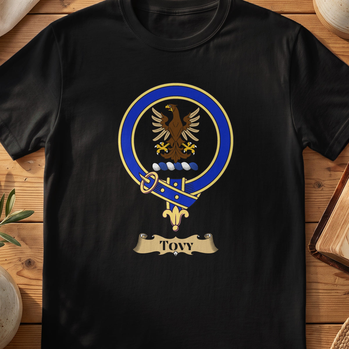 Tovy Scottish clan crest T-shirt in Black
