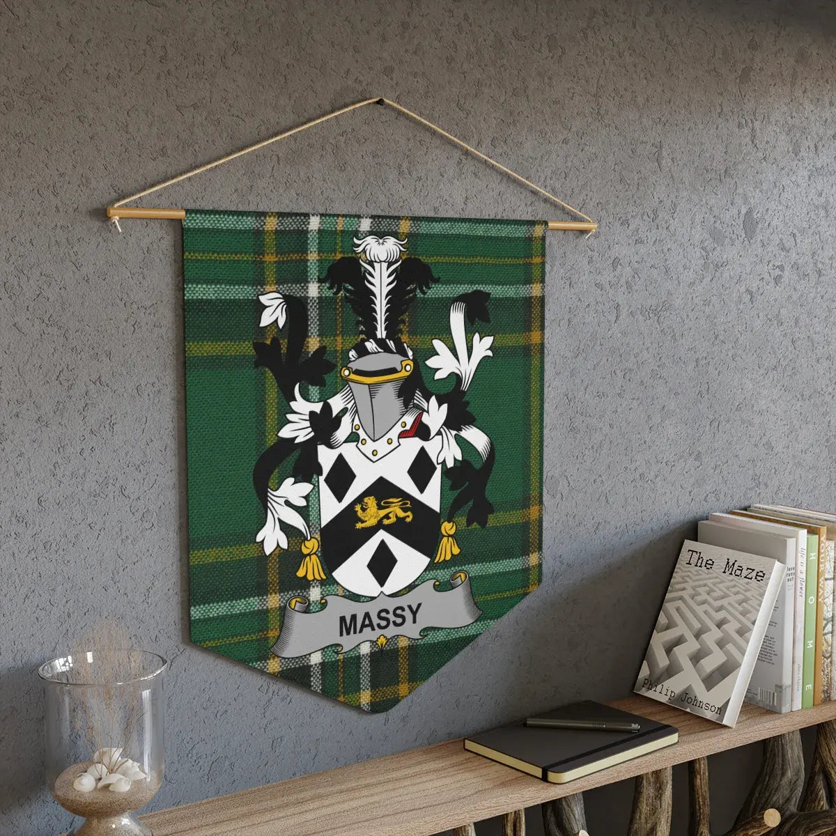 Massy Family Coat of Arms Tartan Wall Hanging product type