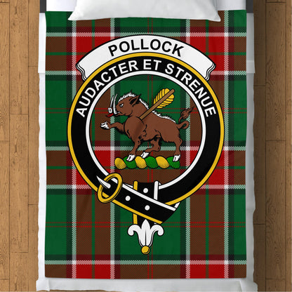 Pollock Audacter et Strenue Scottish Clan Blanket - Living Stone Gifts