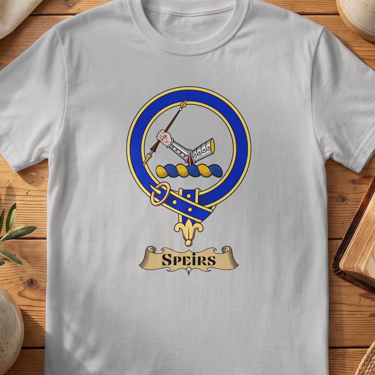 Speirs Scottish clan crest T-shirt in Sport Grey