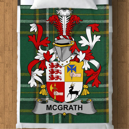 McGrath Surname Irish Tartan Throw Blanket - Living Stone Gifts